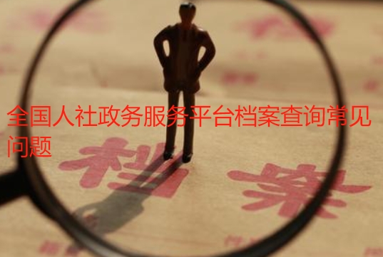 全国人社政务服务平台档案查询常见问题