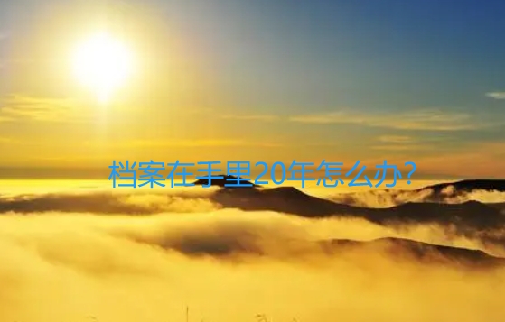 档案在自己手里20年了怎么办_看这里档案查询网