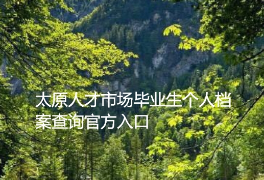 太原人才市场毕业生个人档案查询官方入口